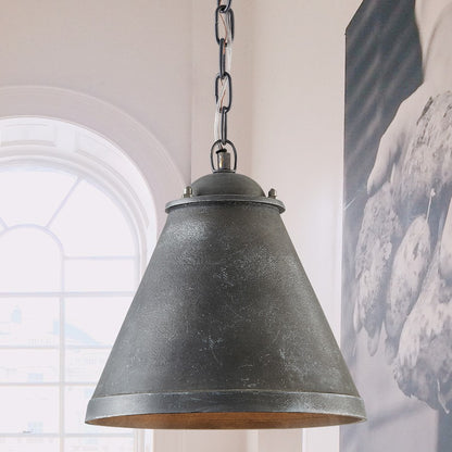 1 Light Pendant, Anitque Grey