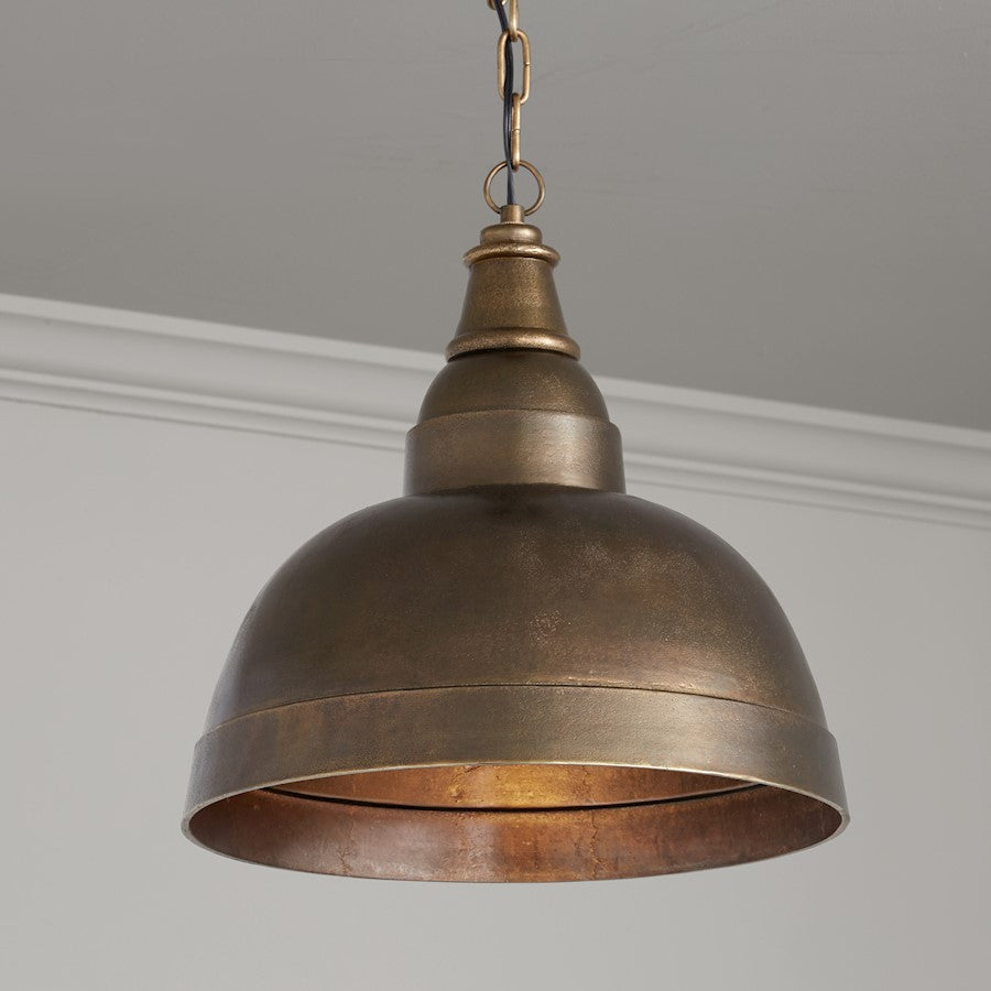 1 Light 17" Pendant, Oxidized Brass