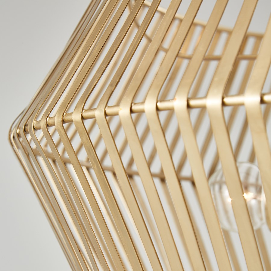 4 Light Pendant, Matte Gold