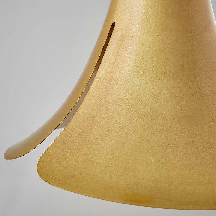 1 Light Pendant, Soft Brushed Brass