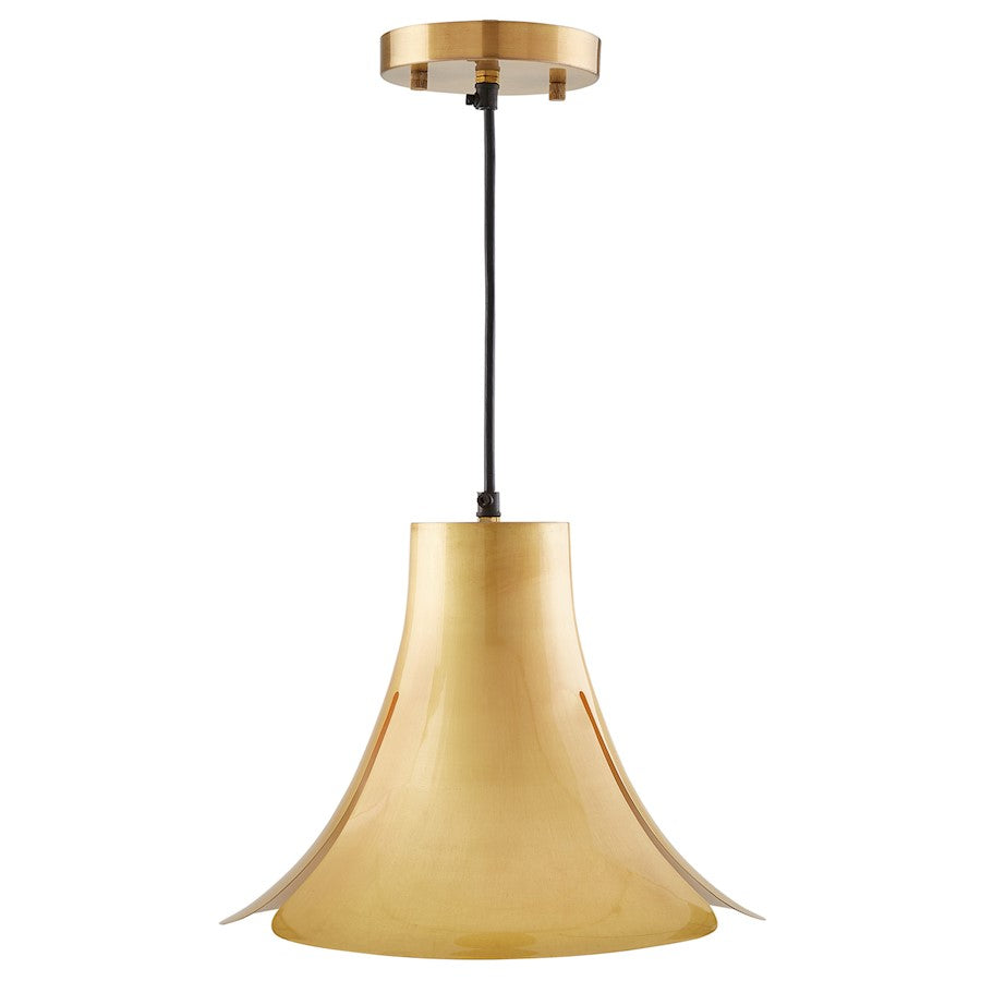 1 Light Pendant, Soft Brushed Brass