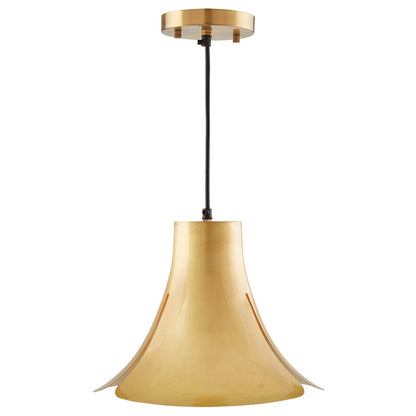 1 Light Pendant, Soft Brushed Brass