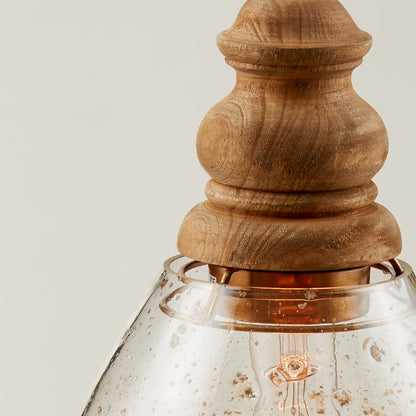 1 Light Pendant, Light Wood