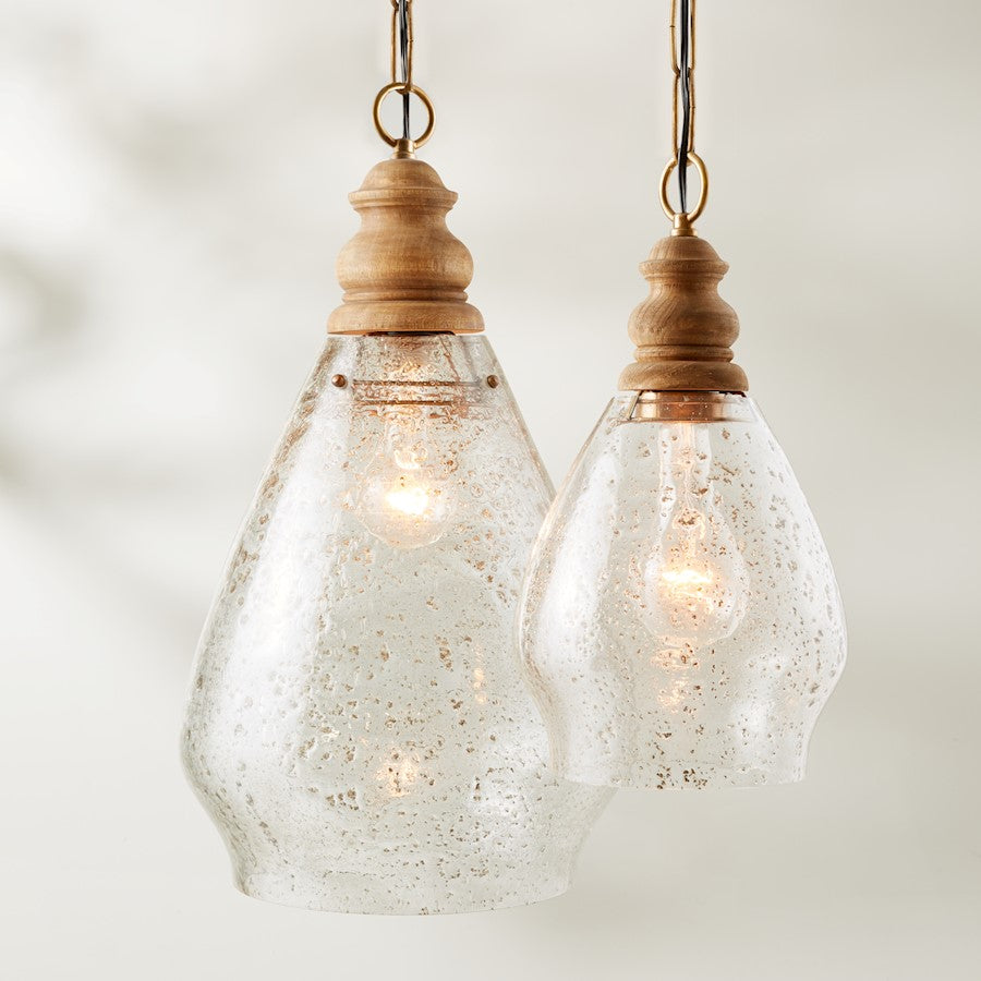 1 Light Pendant, Light Wood