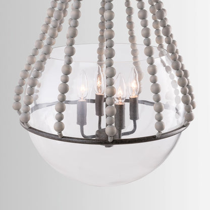 4 Light Pendant, Mineral Brown