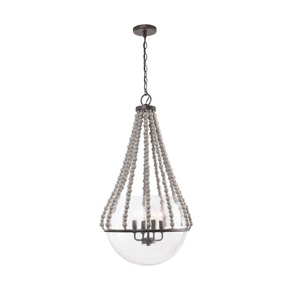 4 Light Pendant, Mineral Brown