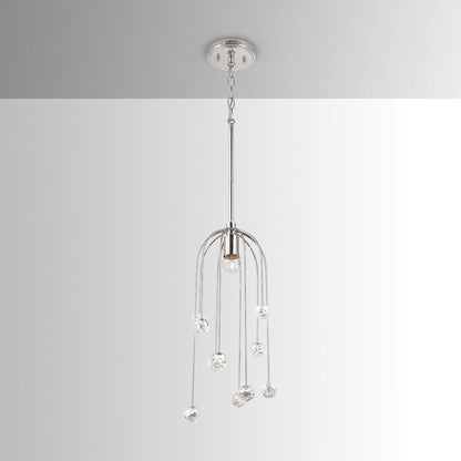 1 Light Pendant, Polished Nickel