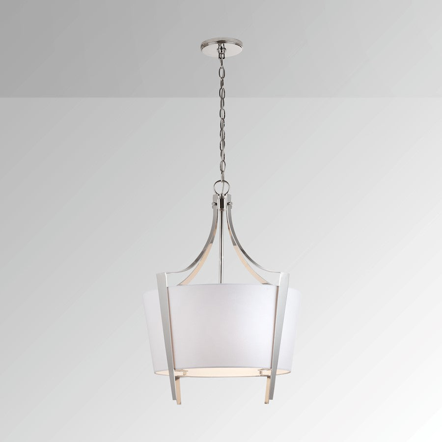 1 Light Pendant, Polished Nickel