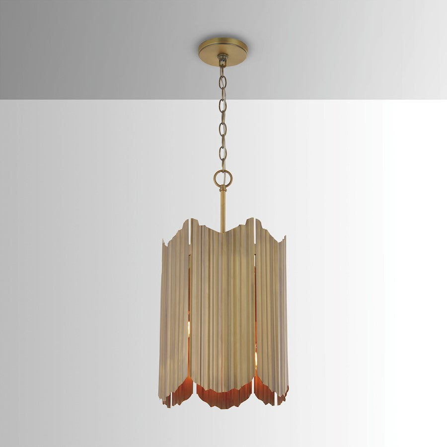 Pendant, Aged Brass