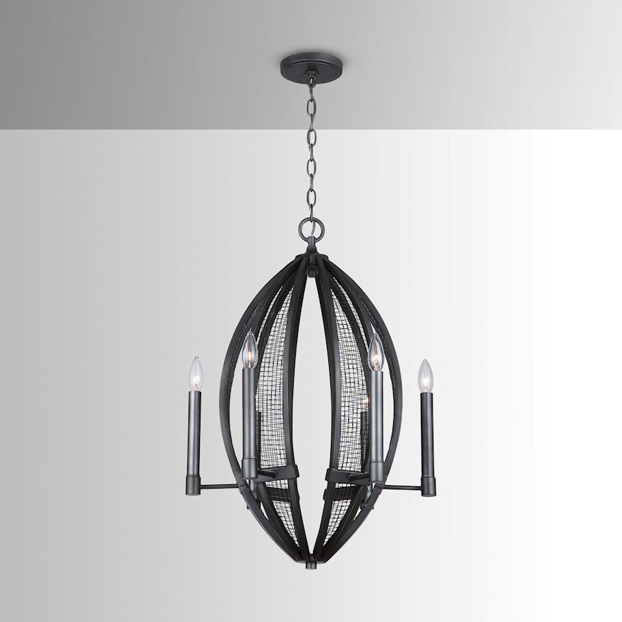 6 Light Pendant, Midnight Grey