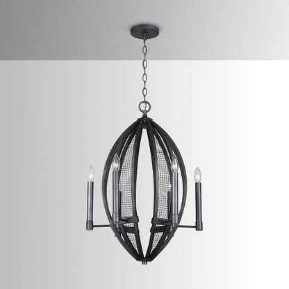 6 Light Pendant, Midnight Grey