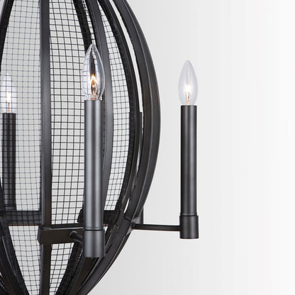 6 Light Pendant, Midnight Grey