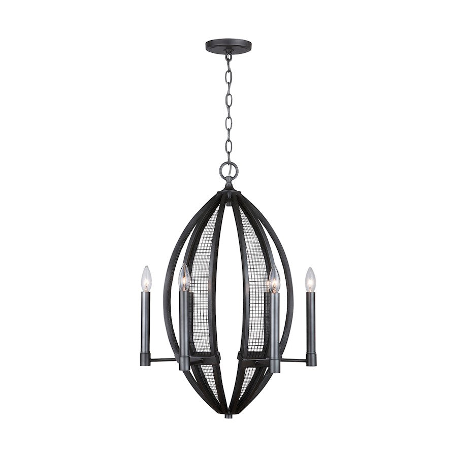 6 Light Pendant, Midnight Grey