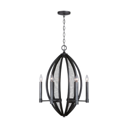 6 Light Pendant, Midnight Grey