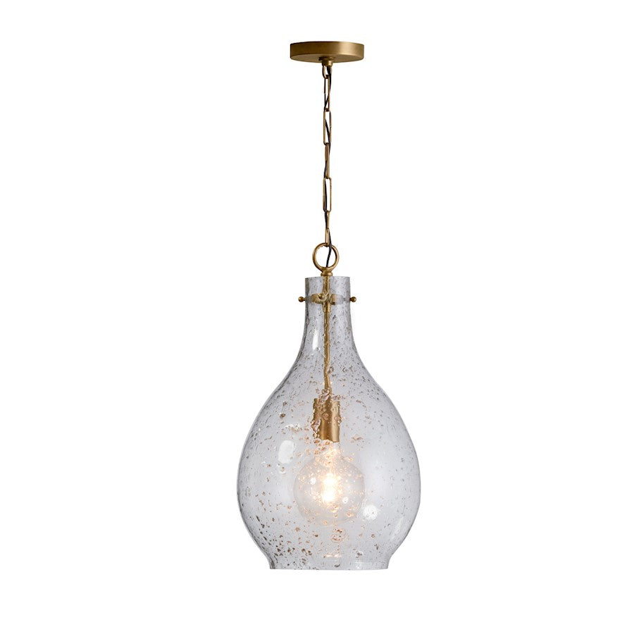 1 Light Seeded Glass Pendant