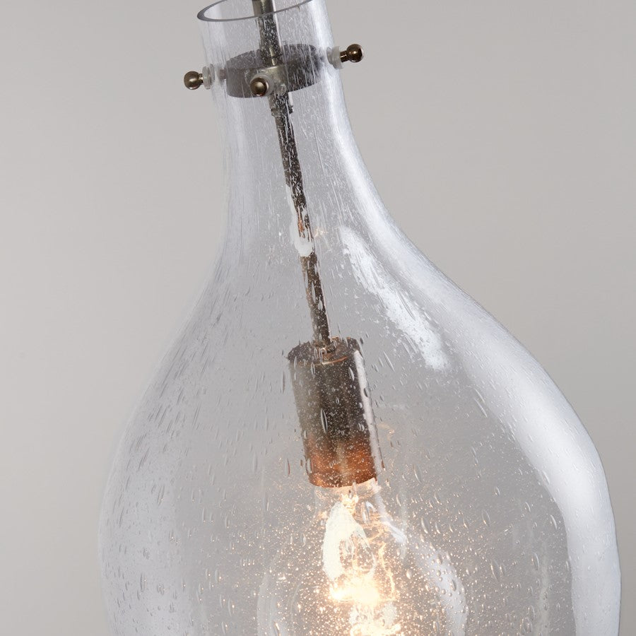 1 Light Seeded Glass Pendant