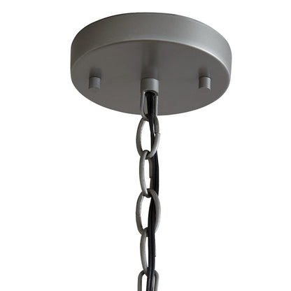 4 Light Pendant, Natural Jute and Grey
