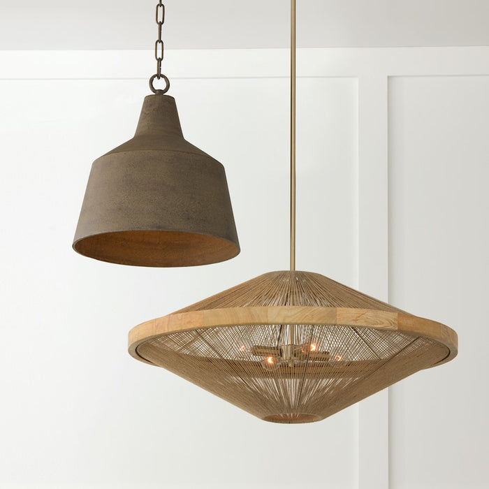 Capital Lighting Quarry 1Lt Pendant, Clay