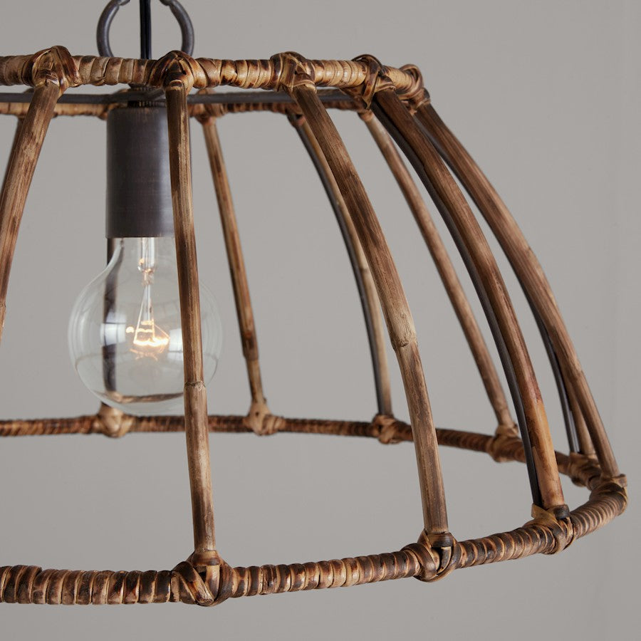 Pendant, Blazed Rattan/Nordic Grey