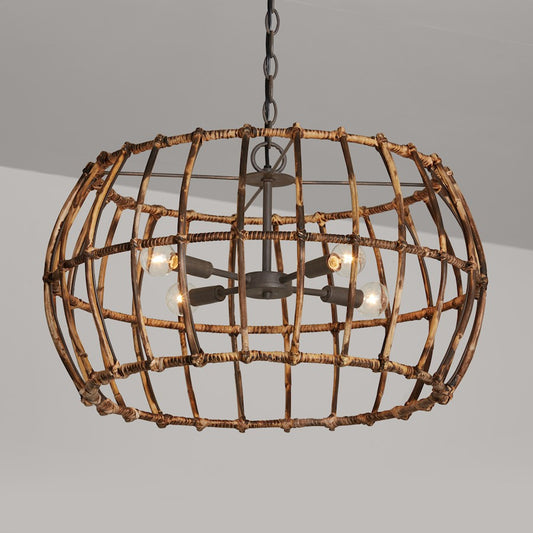 Pendant, Blazed Rattan/Nordic Grey