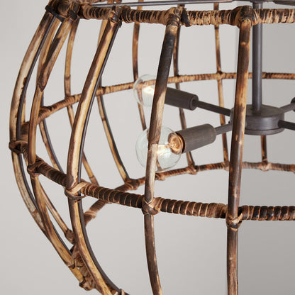 Pendant, Blazed Rattan/Nordic Grey