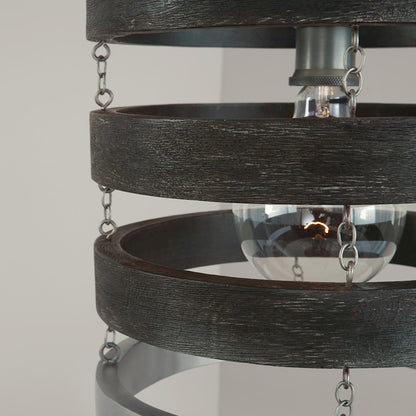 1 Light Pendant, Carbon Grey/Nickel