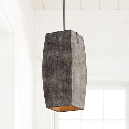 1 Light Pendant, Carbon Grey Iron Silk