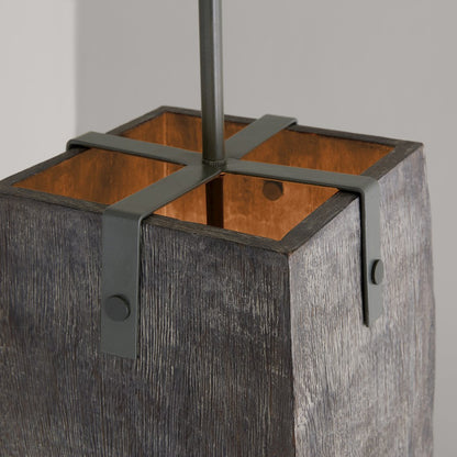 1 Light Pendant, Carbon Grey Iron Silk
