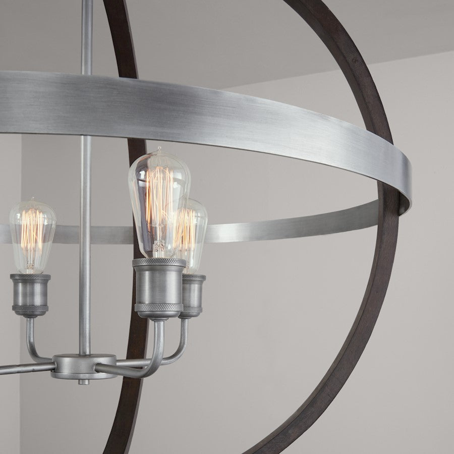 4 Light Pendant, Carbon Grey