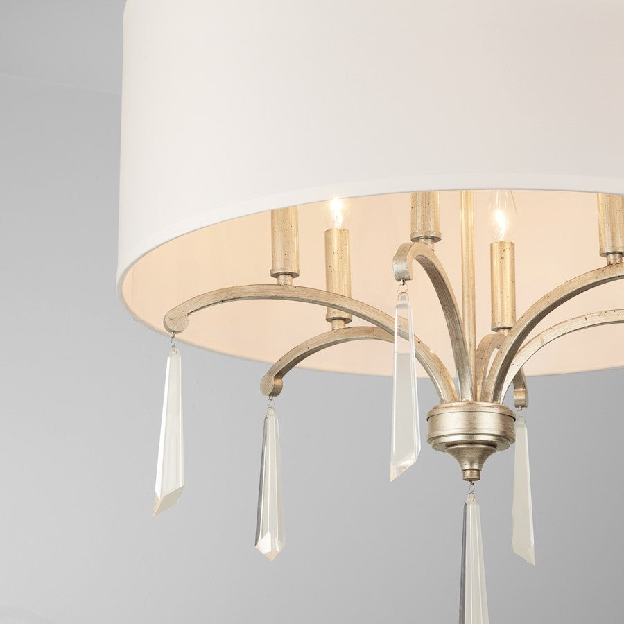 6 Light Pendant, Winter Gold