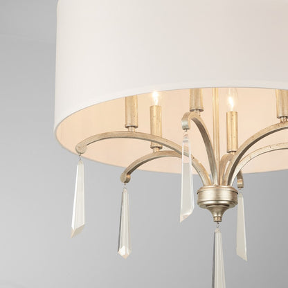 6 Light Pendant, Winter Gold