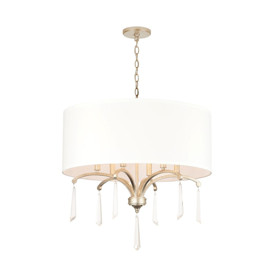 6 Light Pendant, Winter Gold