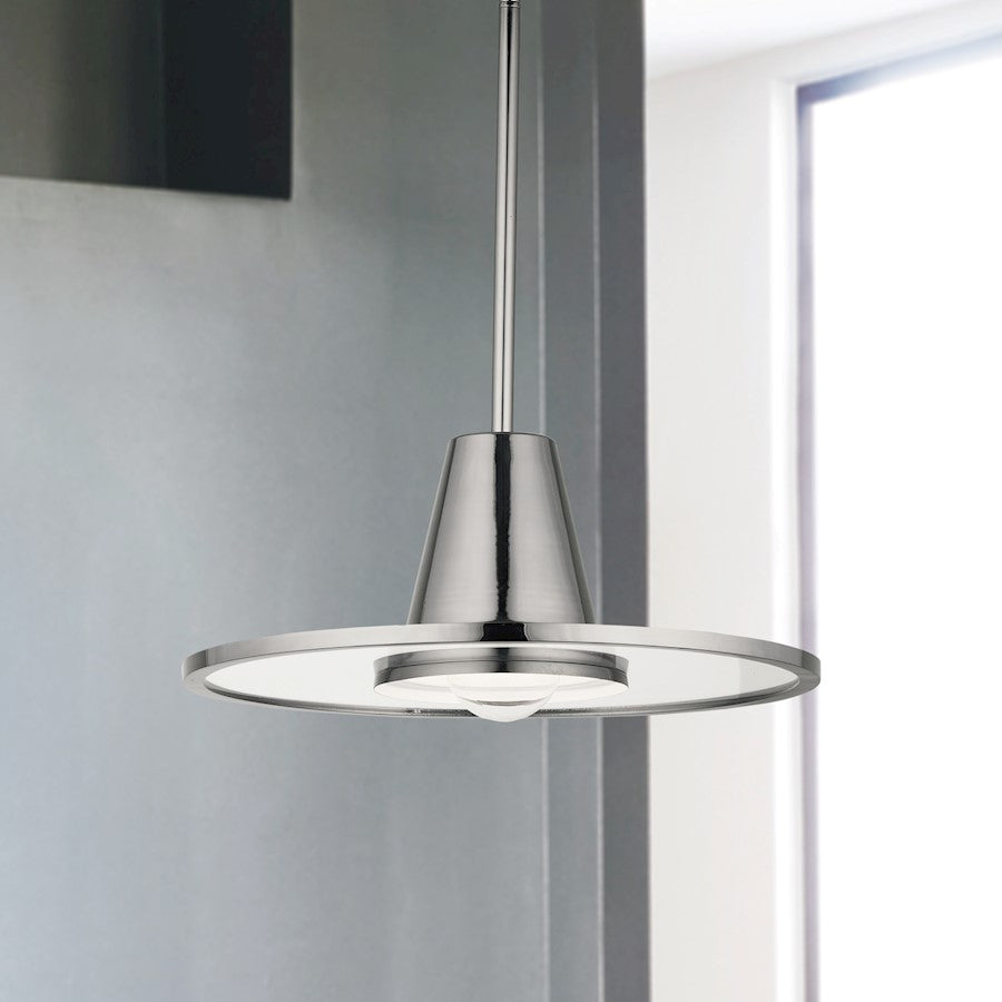 1 Light Pendant, Black Chrome