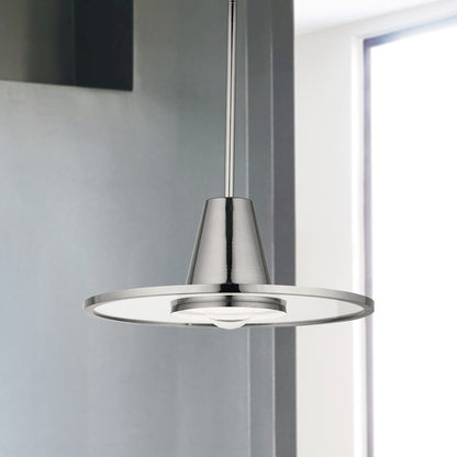 1 Light Pendant, Black Chrome