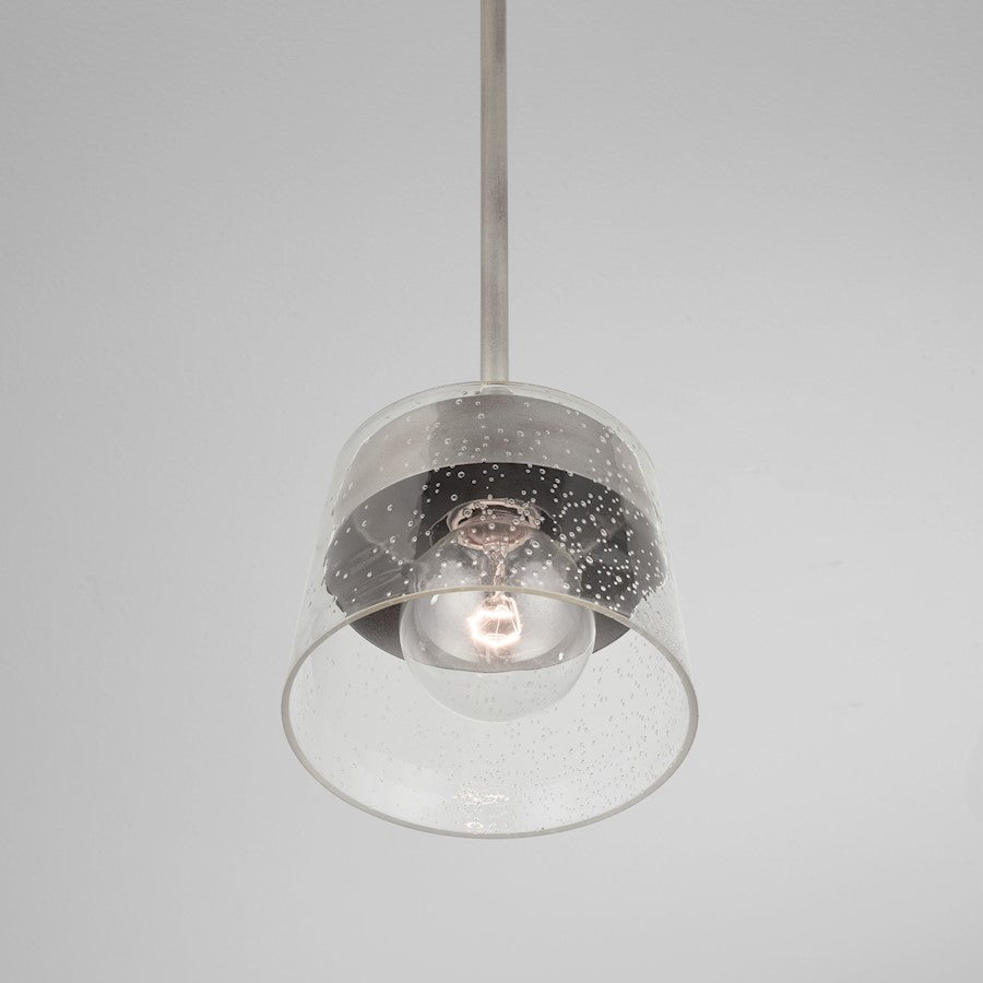 1 Light Pendant, Washed Grey/Clear