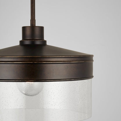 1 Light Pendant, Buffed Bronze