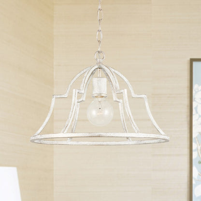 1 Light Pendant, Winter White