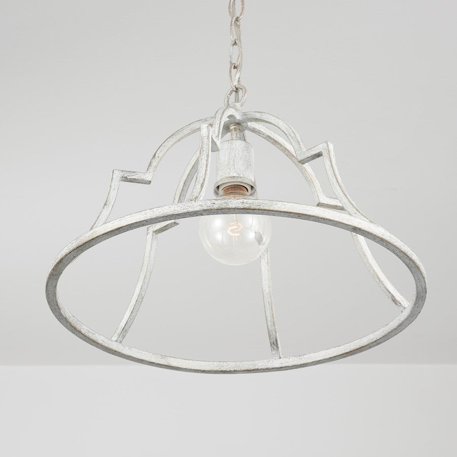 1 Light Pendant, Winter White