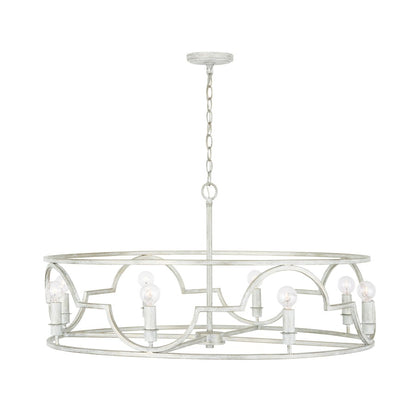 8 Light Pendant, Winter White