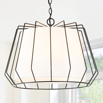 4 Light Pendant, Matte Black