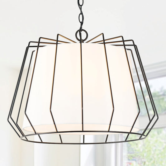 4 Light Pendant, Matte Black