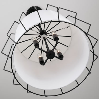 4 Light Pendant, Matte Black