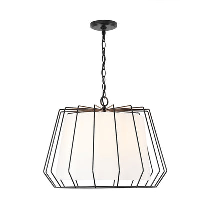 4 Light Pendant, Matte Black