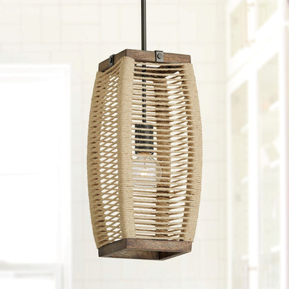 1 Light Pendant, Grey WIron Silk