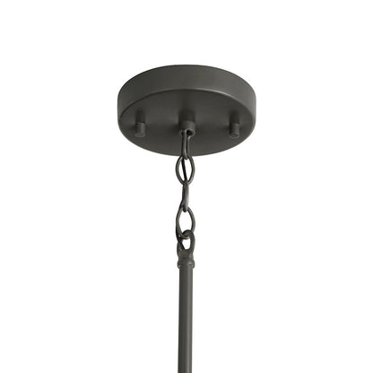 1 Light Pendant, Grey WIron Silk