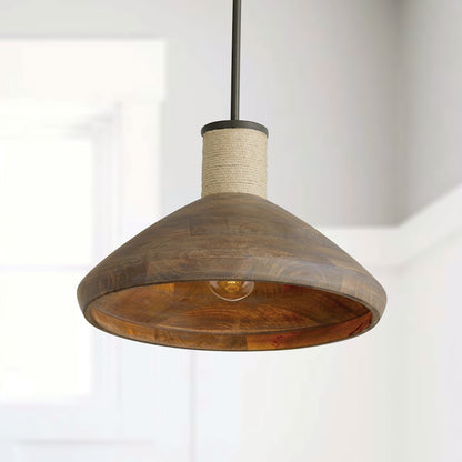 1 Light Pendant, Grey WIron Silk