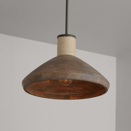1 Light Pendant, Grey WIron Silk