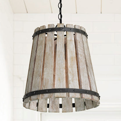 1 Light Pendant, Brushed White WNordic Iron