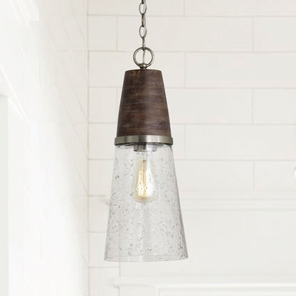 1 Light Pendant, Black Matte Nickel