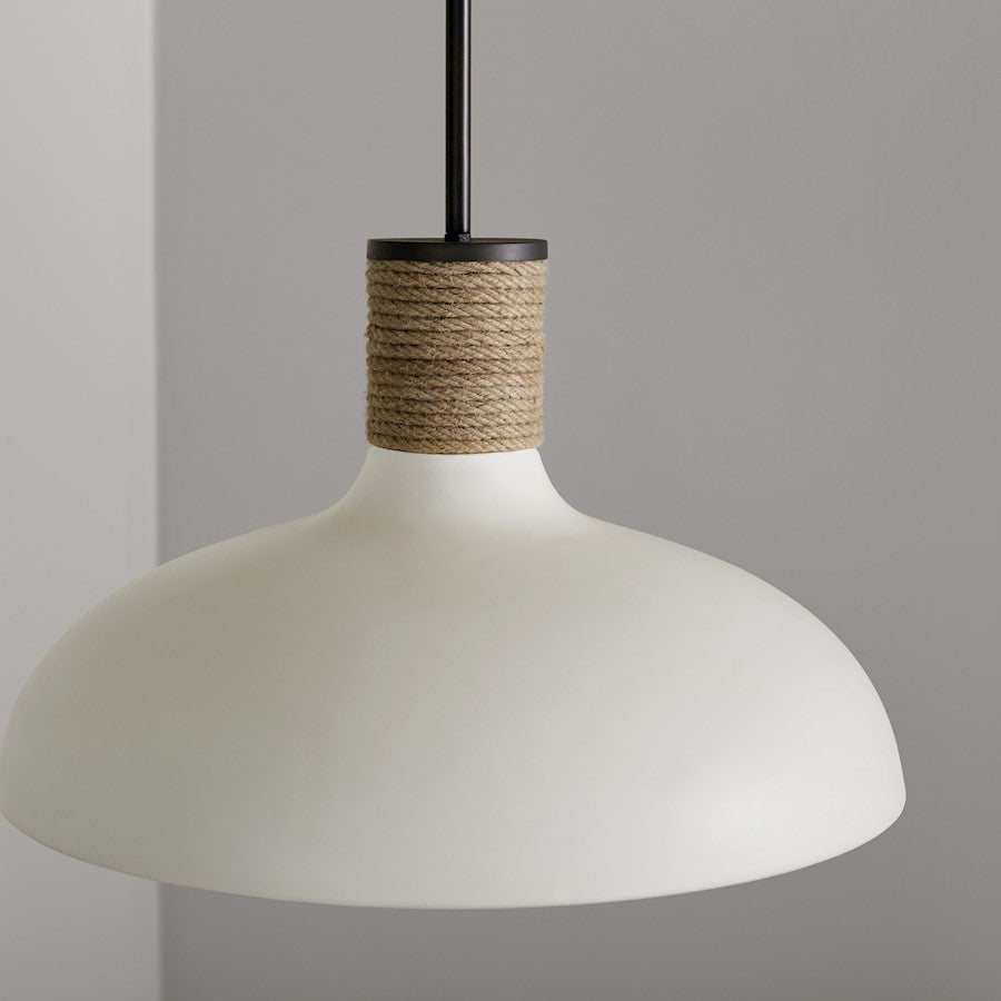 1 Light Large Pendant, Dark Pewter